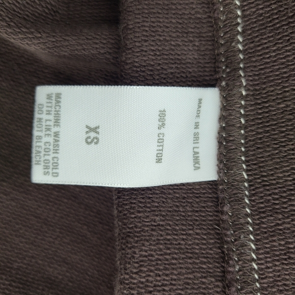 Lucky Brand Open-Front Cardigan Pockets Tie Front Brown Distressed Size X-Small - Picture 9 of 9